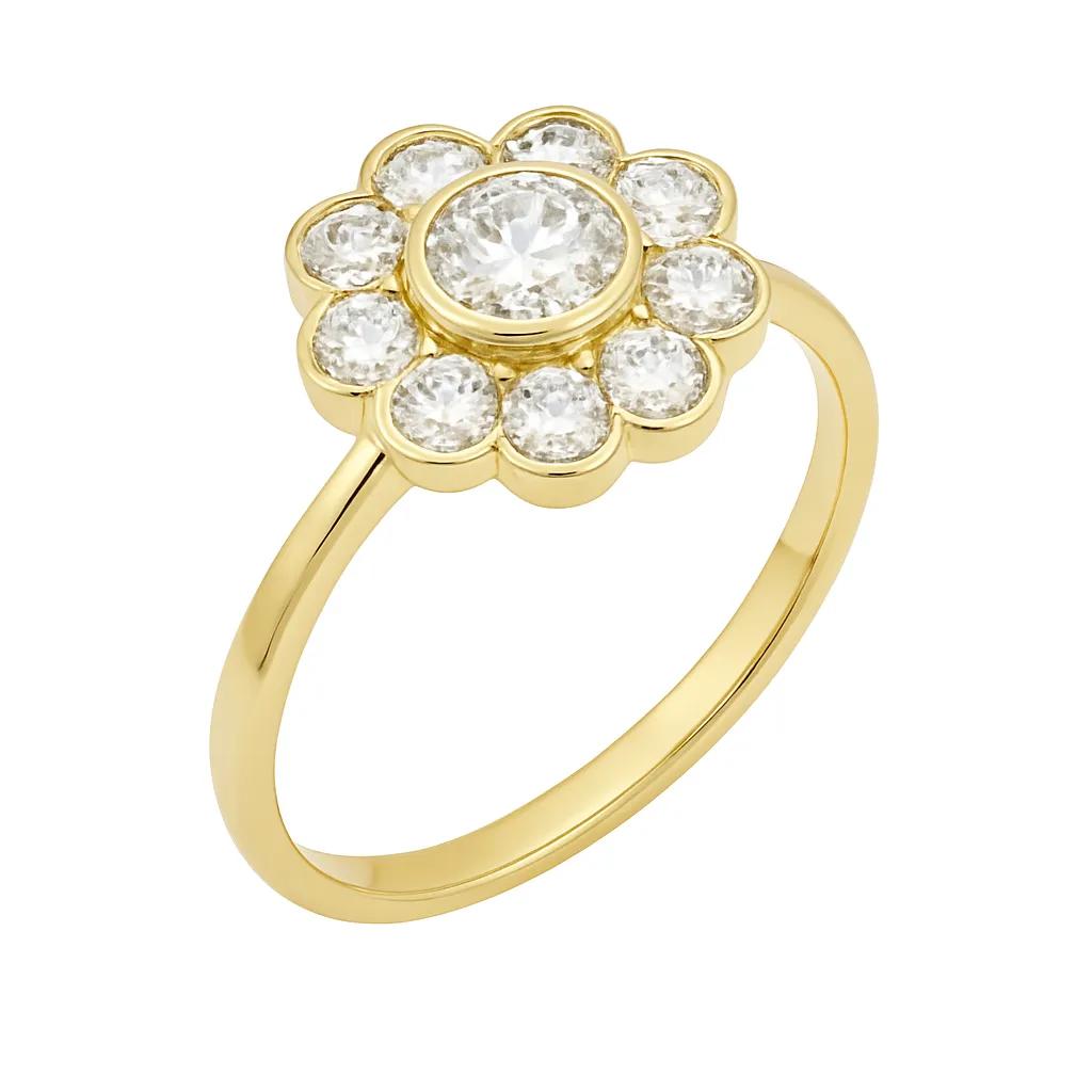 "Sandrine" Cluster Ring