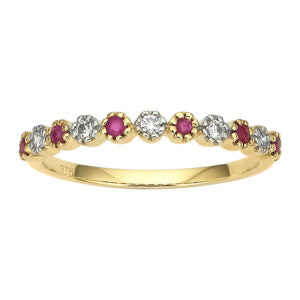 Miling Set Ruby and Diamond Band