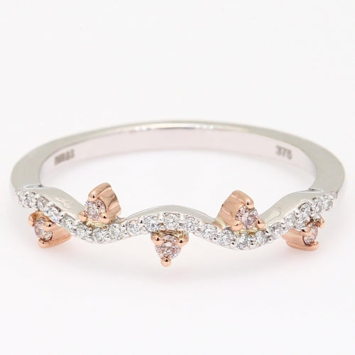 Raya white and Argyle pink champagne diamond ring