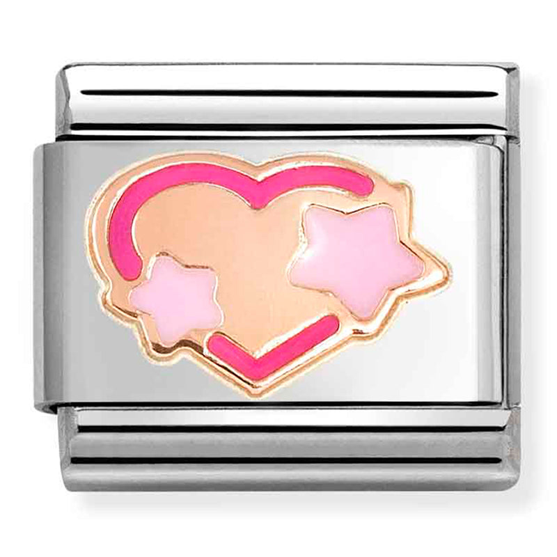 Pink Fuchsia Star Heart Link