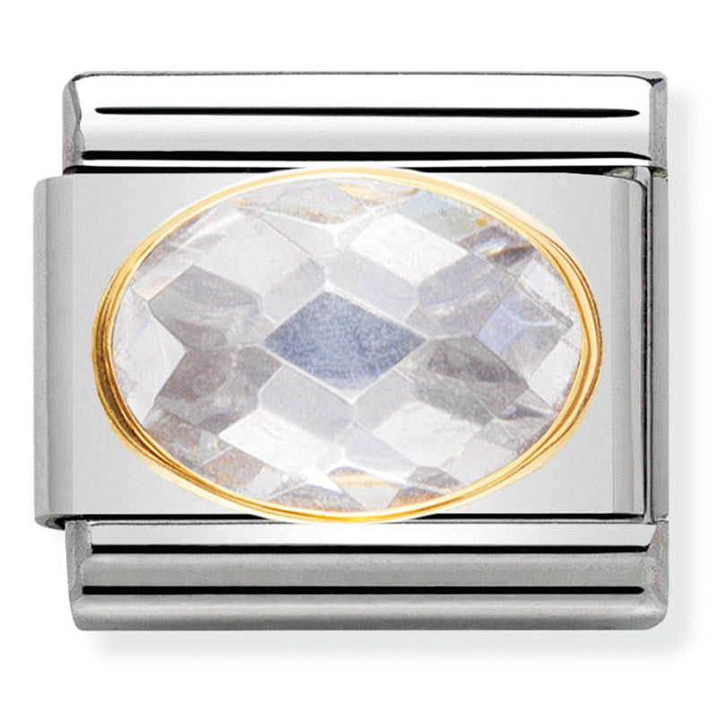 Oval Cubic Zirconia Link