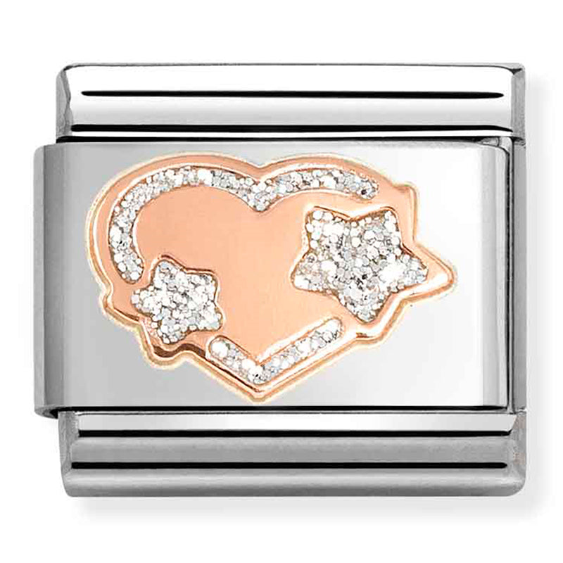 Glitter Star Heart Link