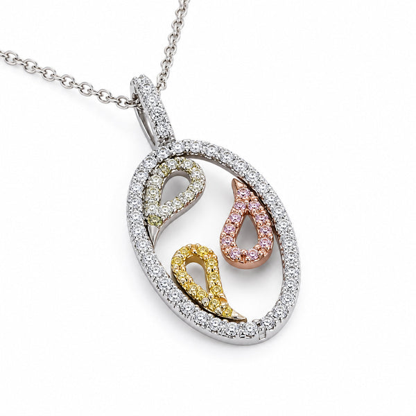Nina's Cashmere rainbow diamond necklace  Romano's Jewellers Stafford