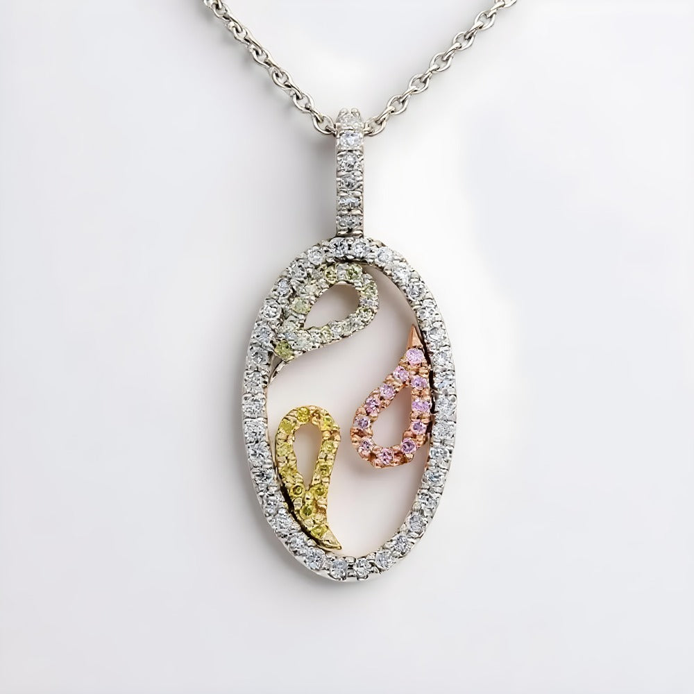 Nina's Cashmere rainbow diamond necklace