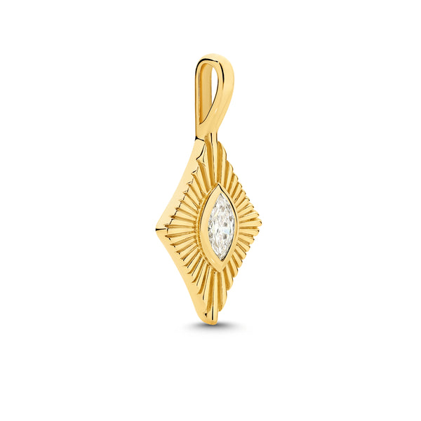 Diamond Set Sunray Pendant