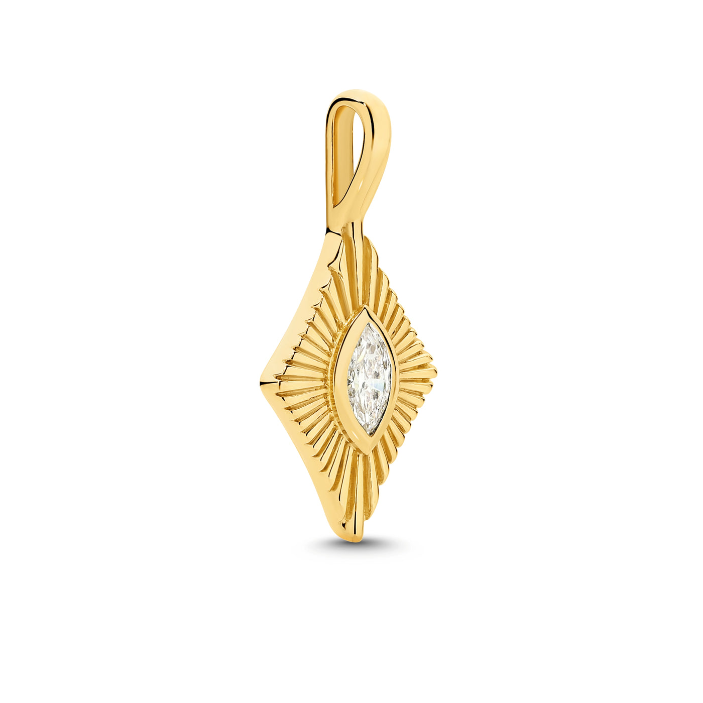 Diamond Set Sunray Pendant