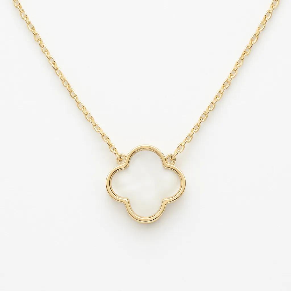 9K Italian MP Single Clover Necklace