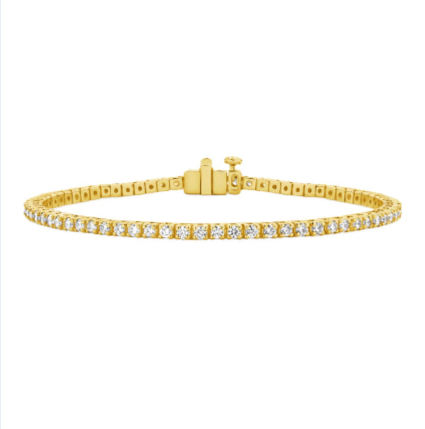 Lab-Grown Diamond Bracelet in 9ct Yellow Gold