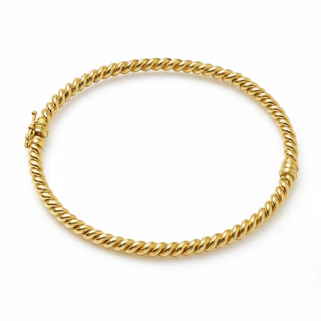 9ct Gold Twist Bangle