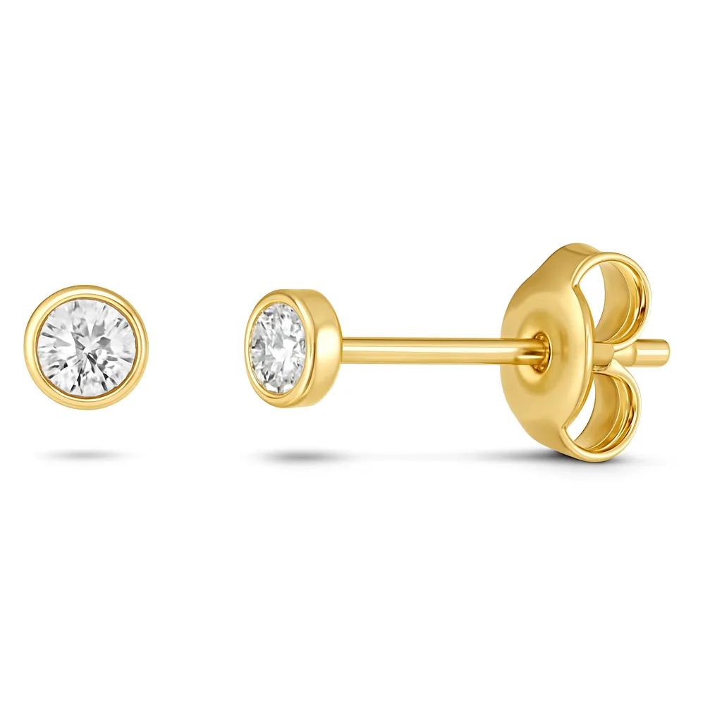 9ct Yellow Gold Lab-Grown Diamond Stud Earrings