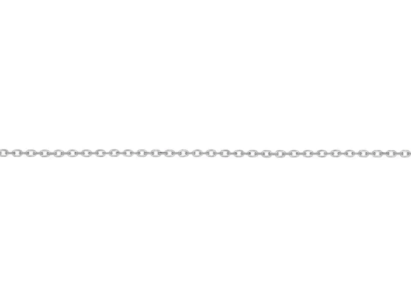 9ct White Gold Italian Cable Chain – 41cm