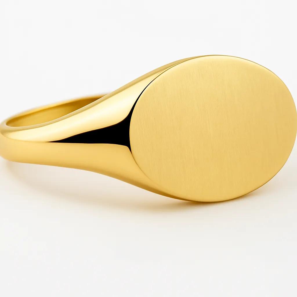 9ct East/West Oval Signet Ring – 6.1g