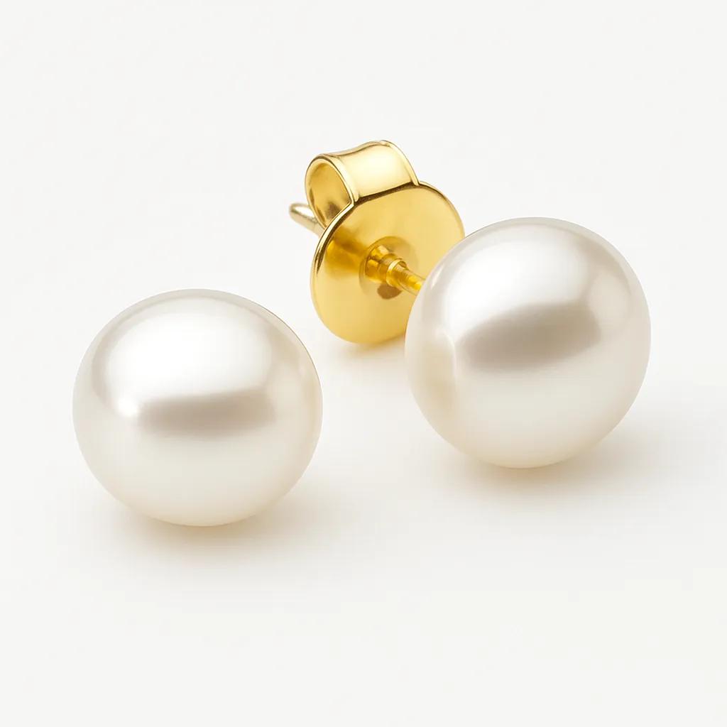 Freshwater Pearl Luna De Studs 10mm