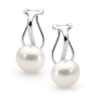 Ikecho - Sterling Silver White Drop Freshwater Pearl