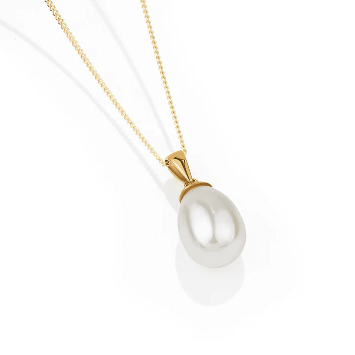 9ct Yellow Gold, WH F/Water Pearl Pendant