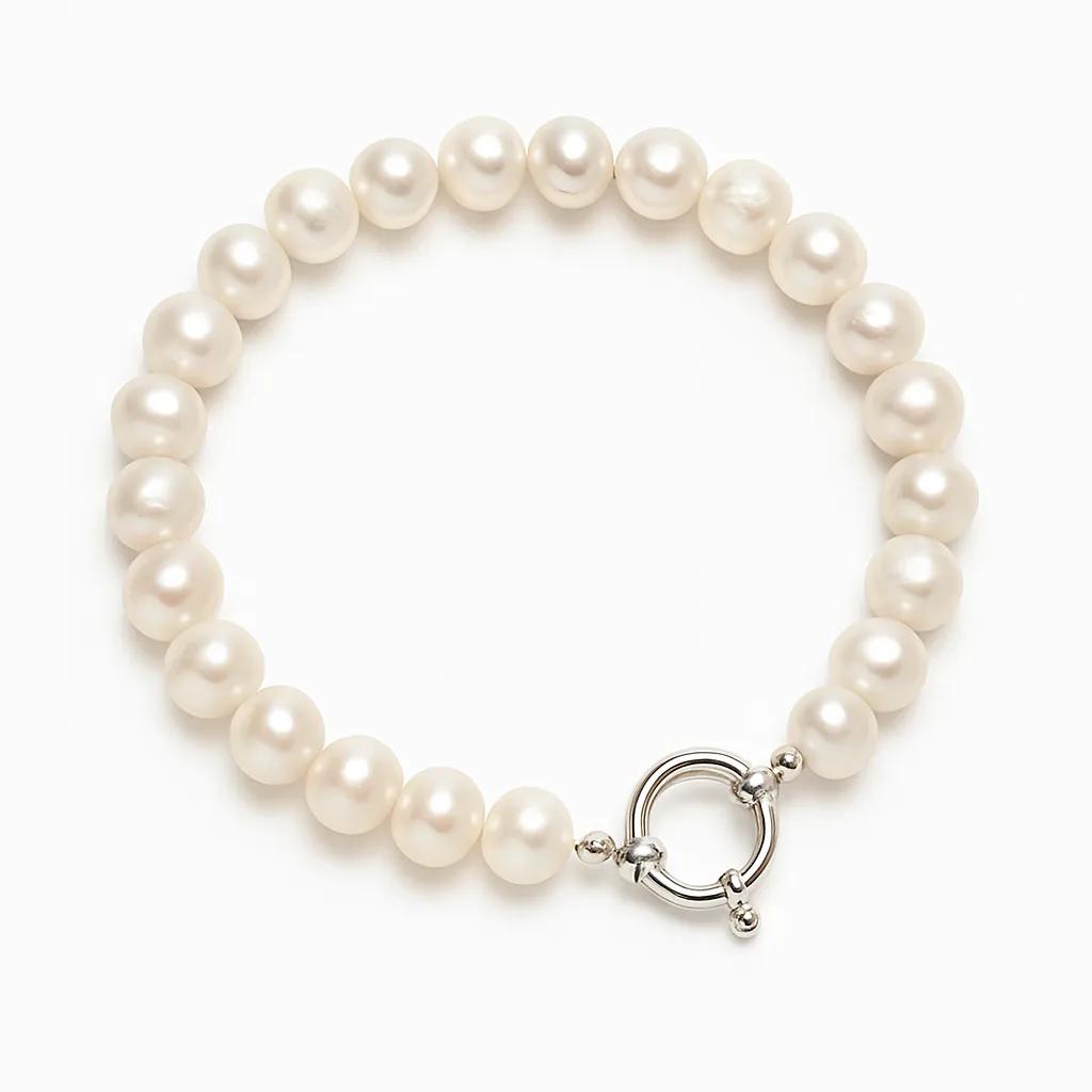 8–9mm Freshwater Pearl Bracelet – 21cm, White
