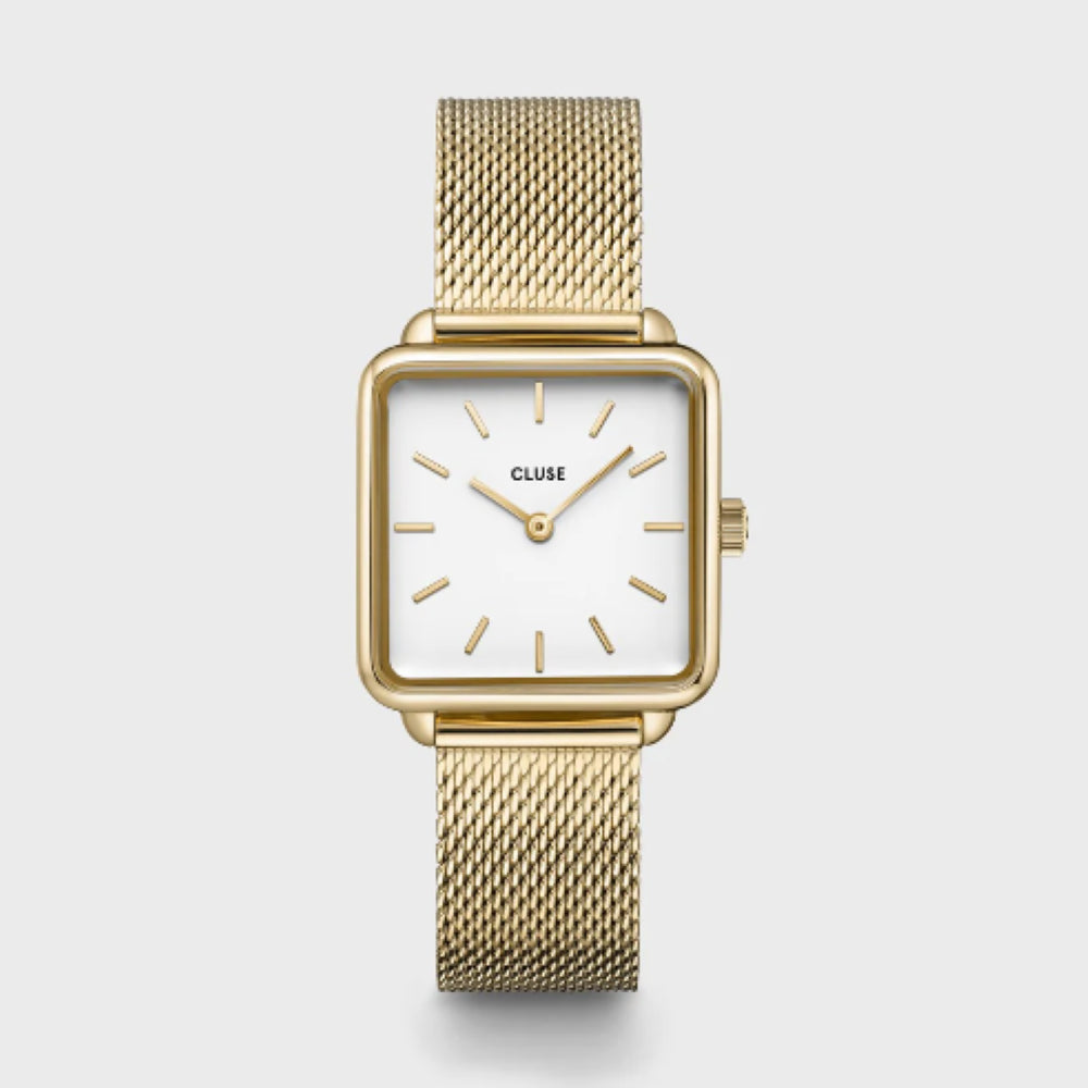 La Tétragone Watch Mesh, White, Gold Colour