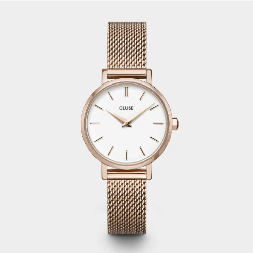 Cluse Boho Petite Mesh Rose Gold Watch