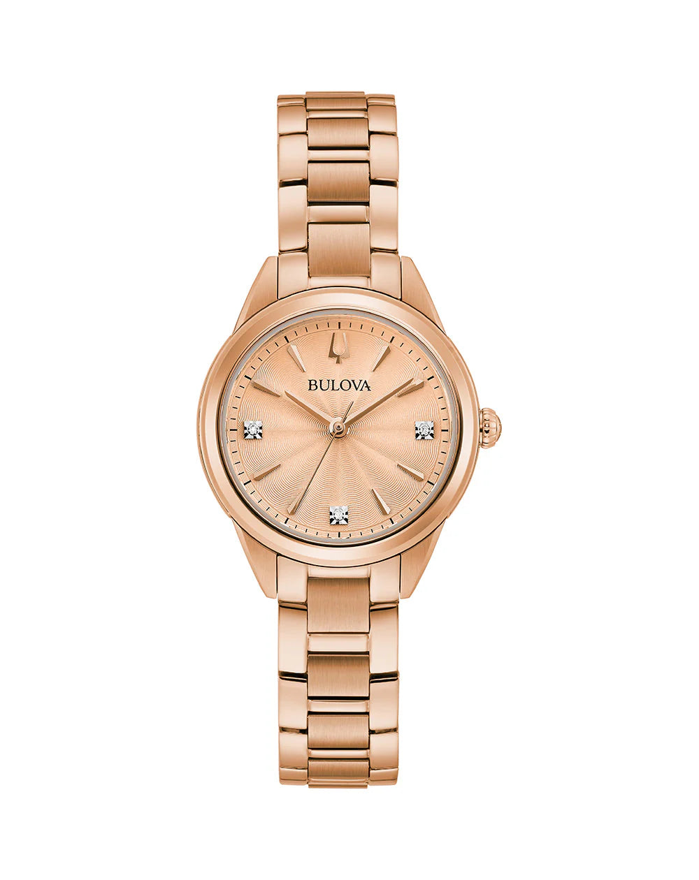 Bulova Sutton Ladies Rose-Gold Tone Watch