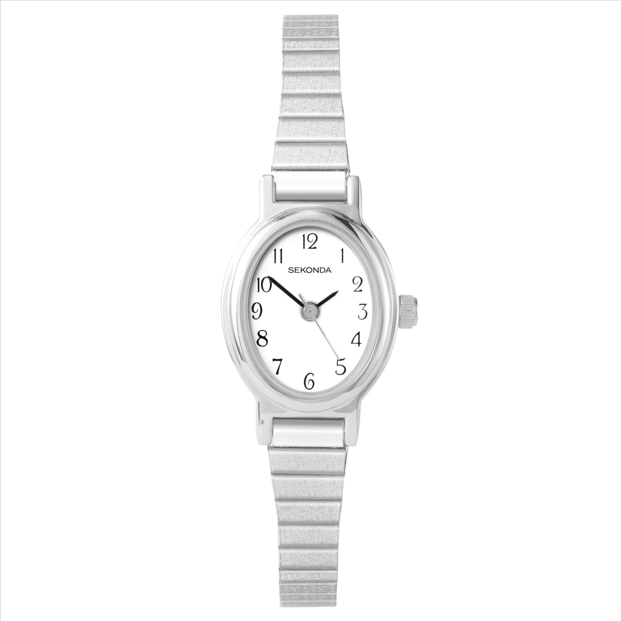 Sekonda Silver Case White Dial Silver Strap Watch