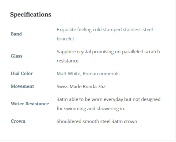 Adina Kensington Gold Plated Dress Watch