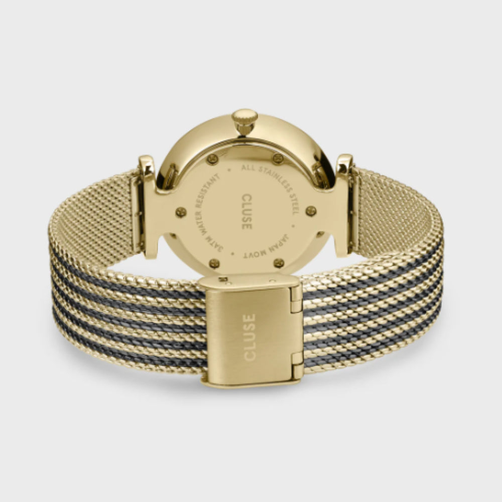 Triomphe Watch Mesh, Black, Gold colour