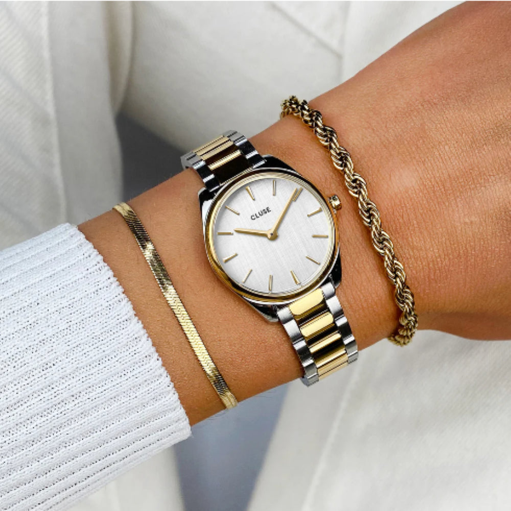 Féroce Mini Watch Steel, Silver Colour, Two-Tone