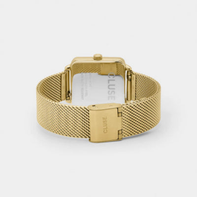 La Tétragone Watch Mesh stones Green, Gold Colour