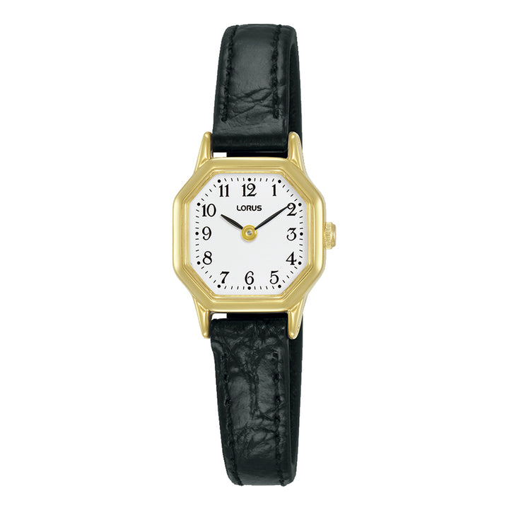 Ladies Dress 30M gold plated case leather band
