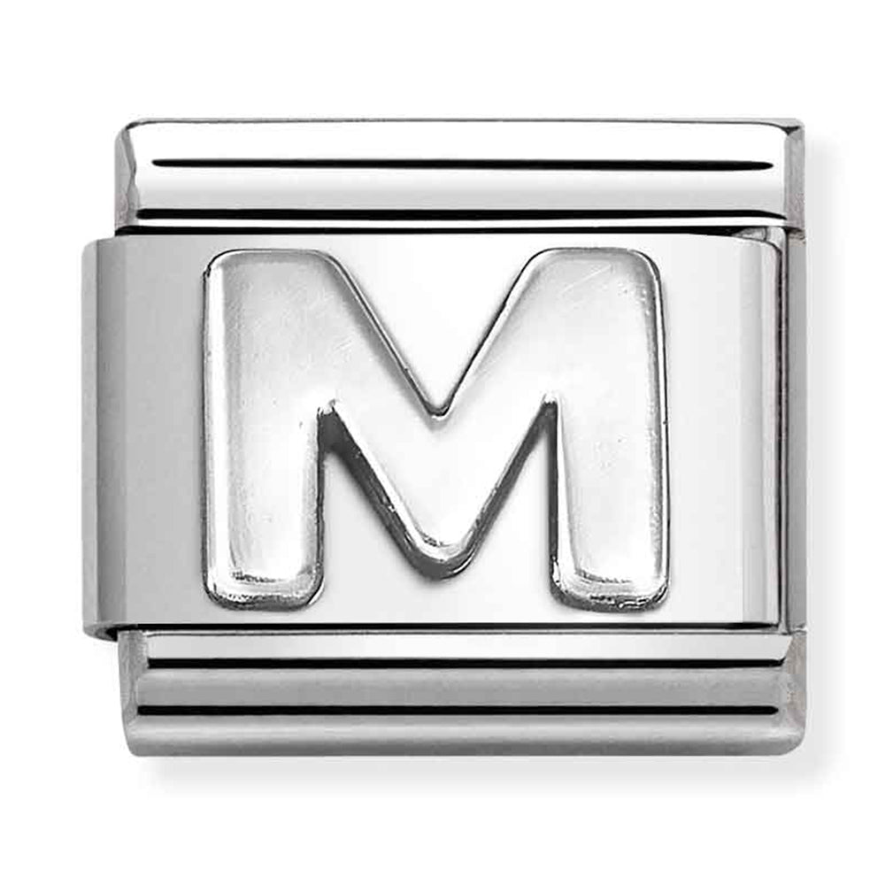 Silver Letter "M" Link