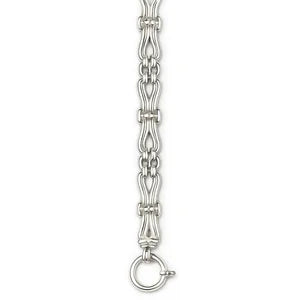 Sterling Silver 3-Row + 1 Gate Euro Bolt Bracelet – 17.5cm