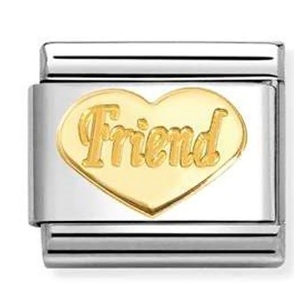 Gold Friend Heart Link