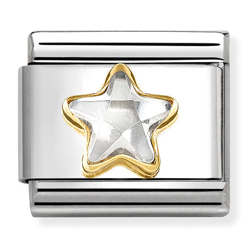 Silver Star with Gold Outline Link