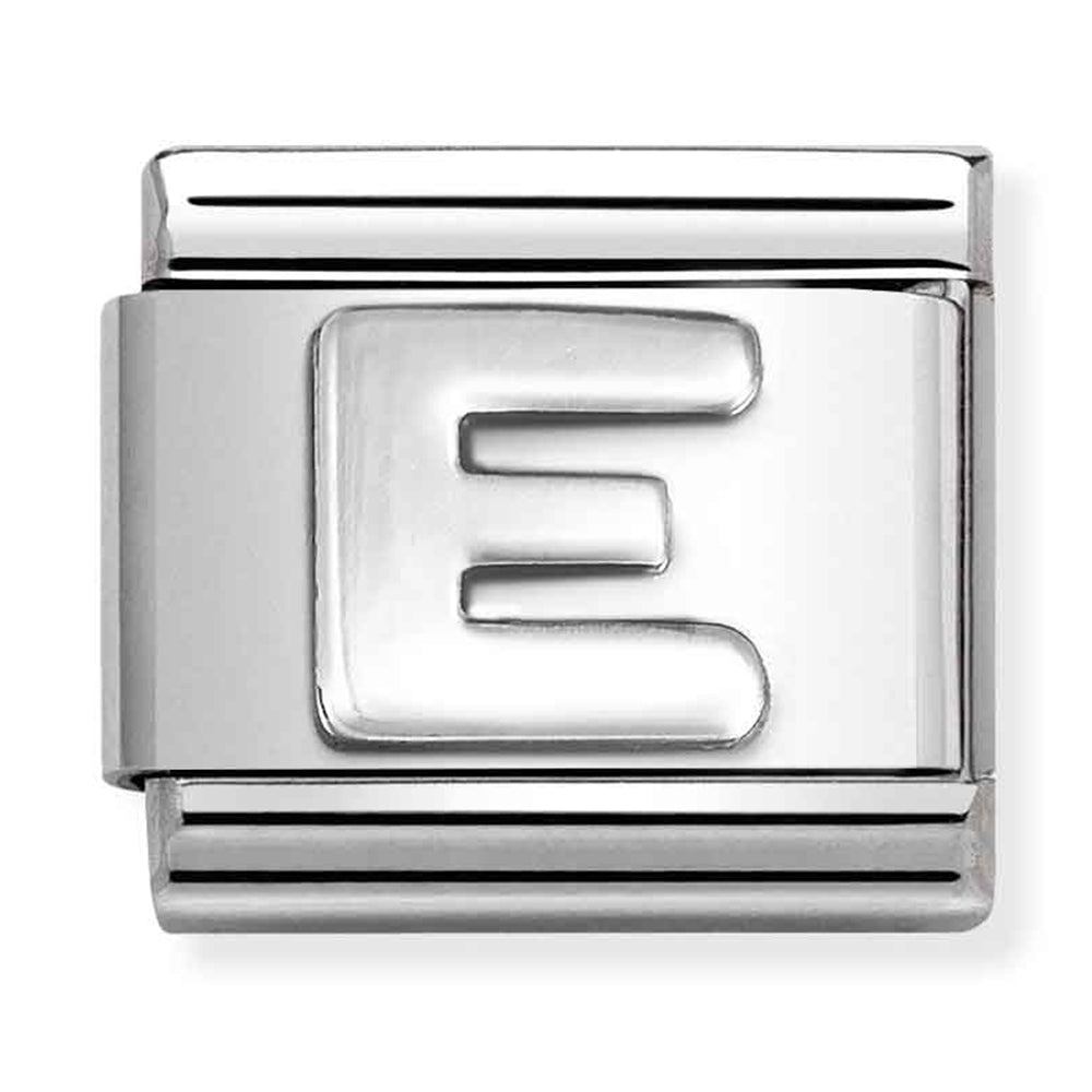 Silver Letter "E" Link