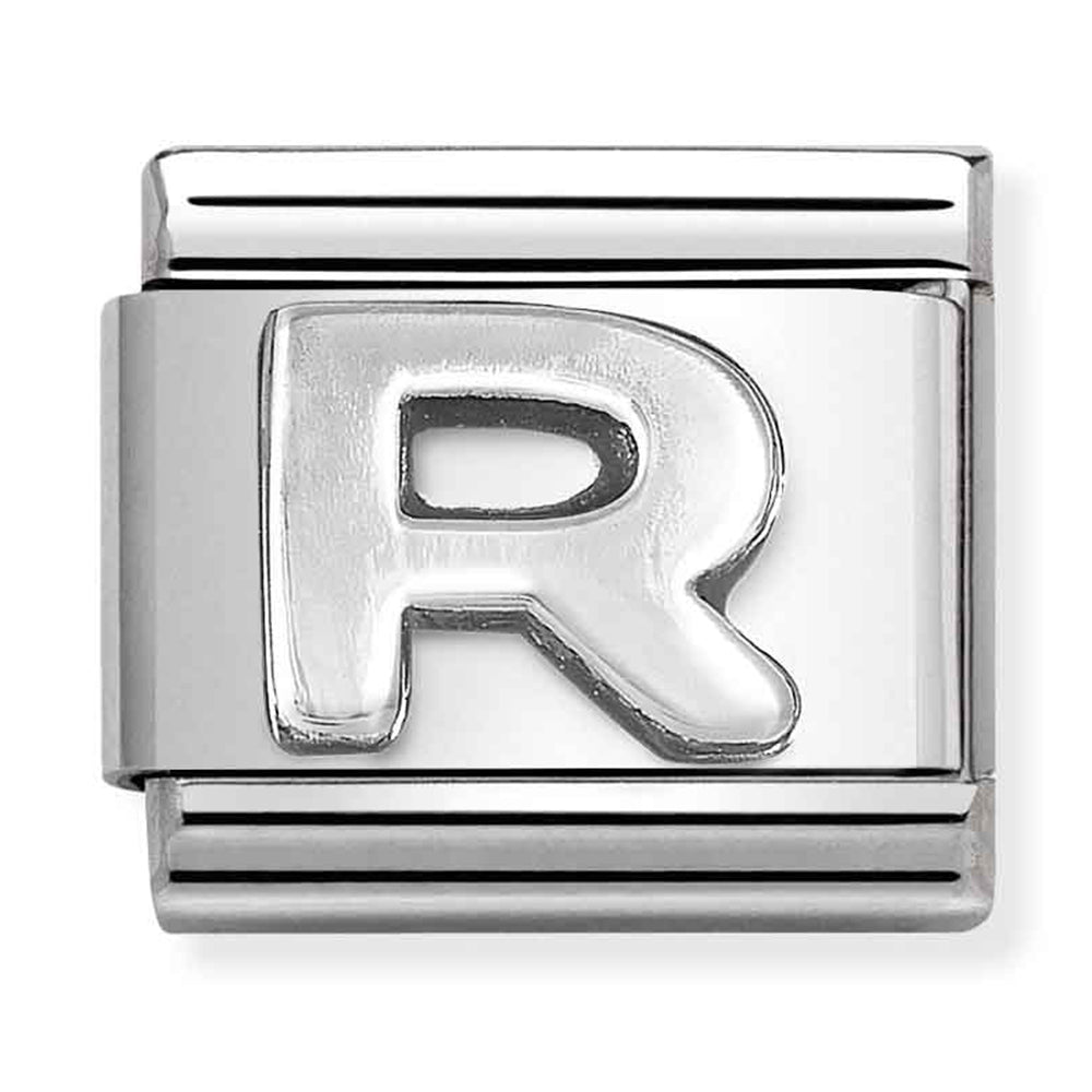 Silver Letter "R" Link