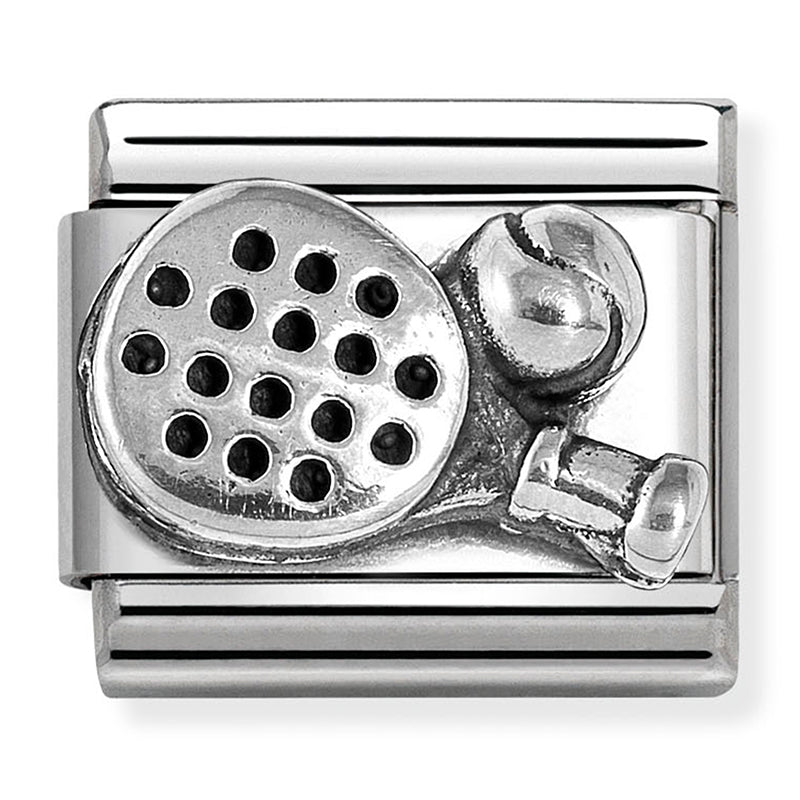 Silver "Racket & Ball " Link