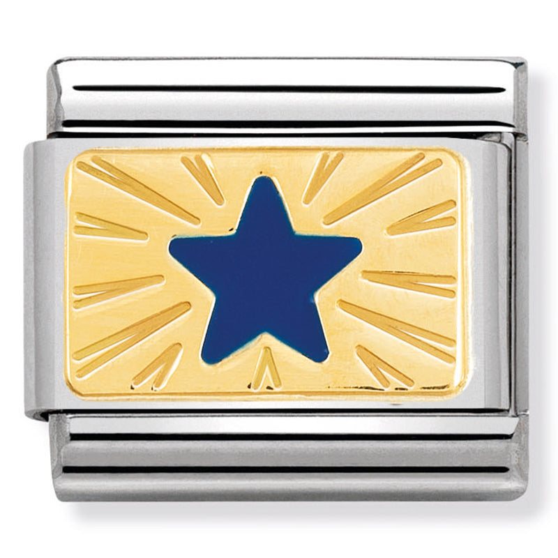 Silver and Gold with Blue Star Link