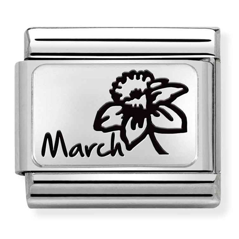 Silver March with Flower Link