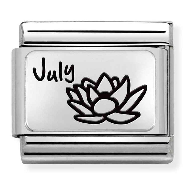 Silver July with Flower Link