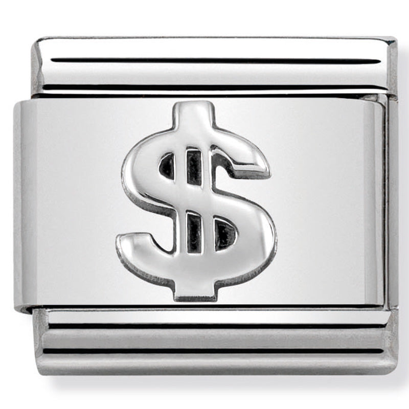 Silver Classic Dollar Sign Link