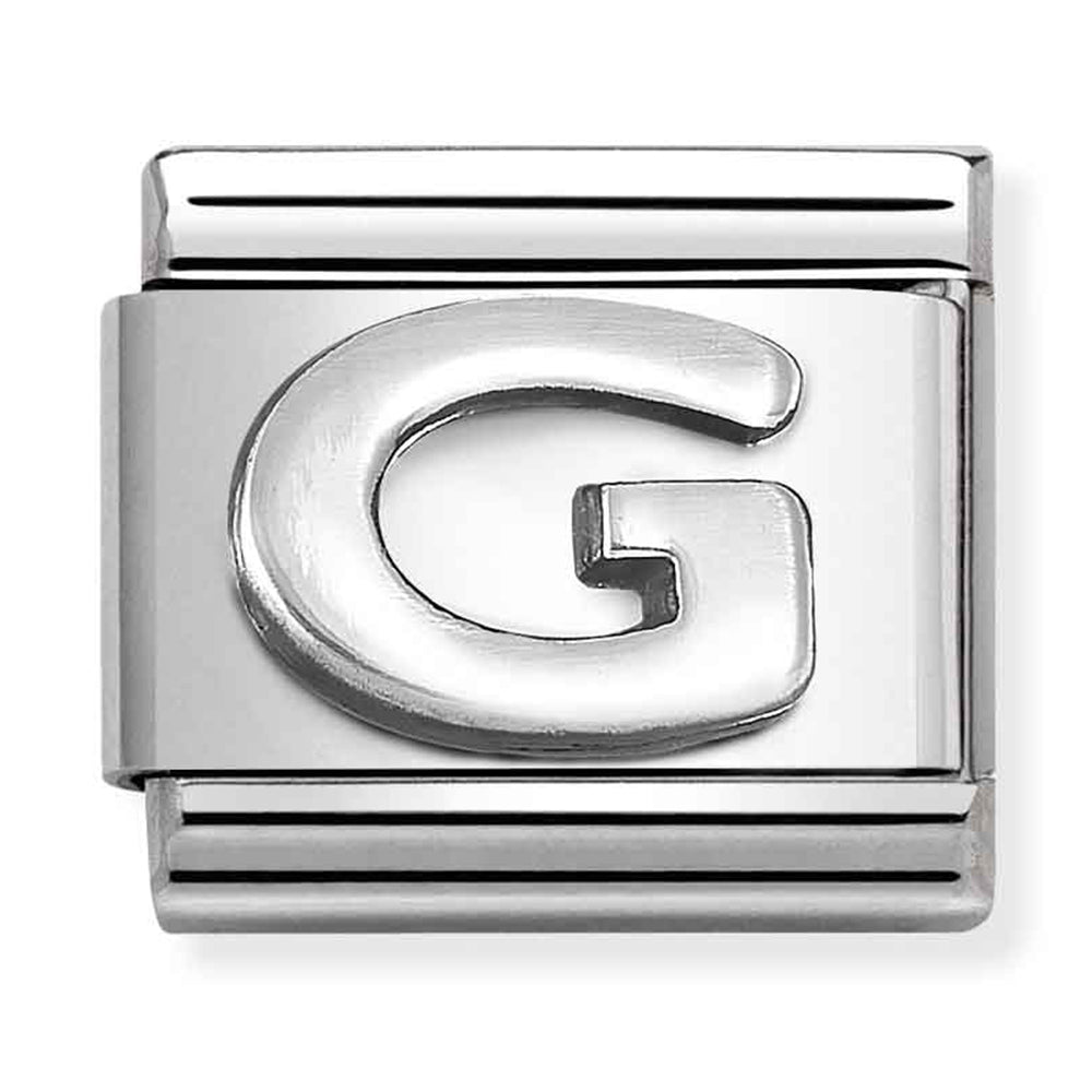 Silver Letter "G" Link