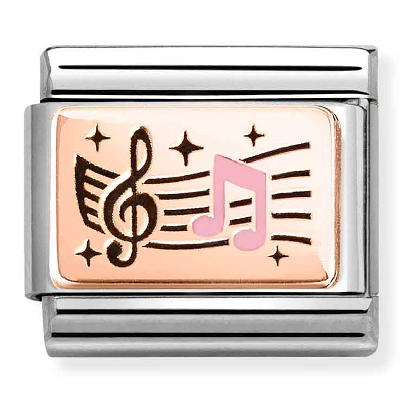 Rose Gold Treble Clef & Note Link