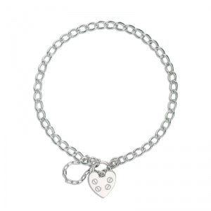Brooklyn Round Curb Bracelet Silver