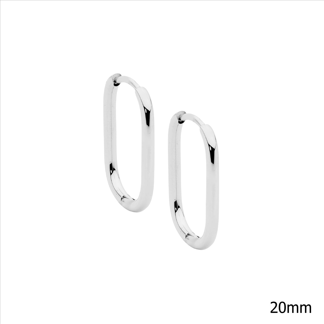 Stainless Steel Oval Hoop Earrings