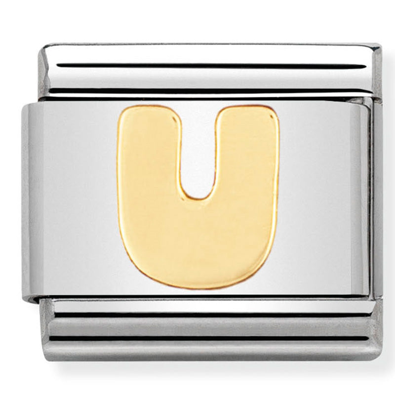 Gold Letter "U" Link