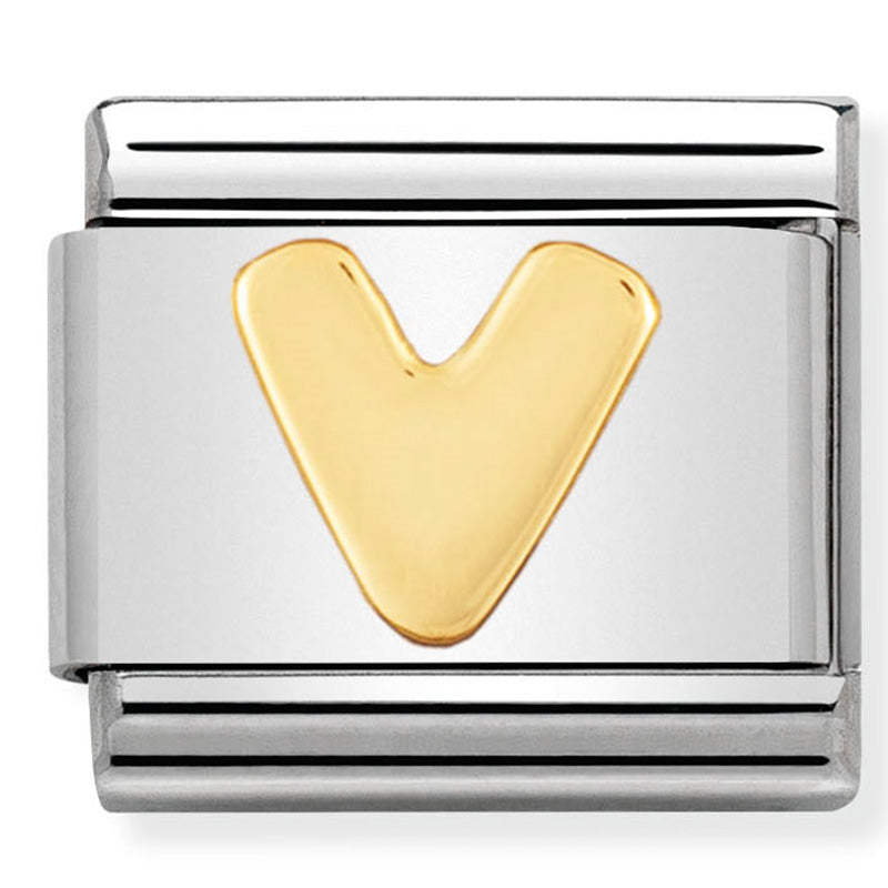 Gold Letter "V" Link