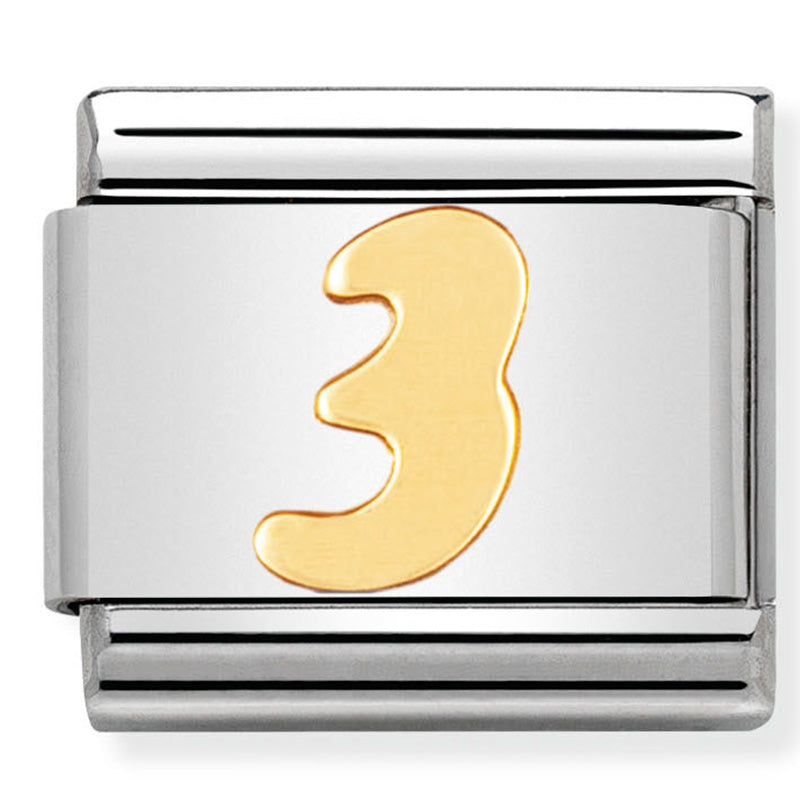 Gold Number "3" Link