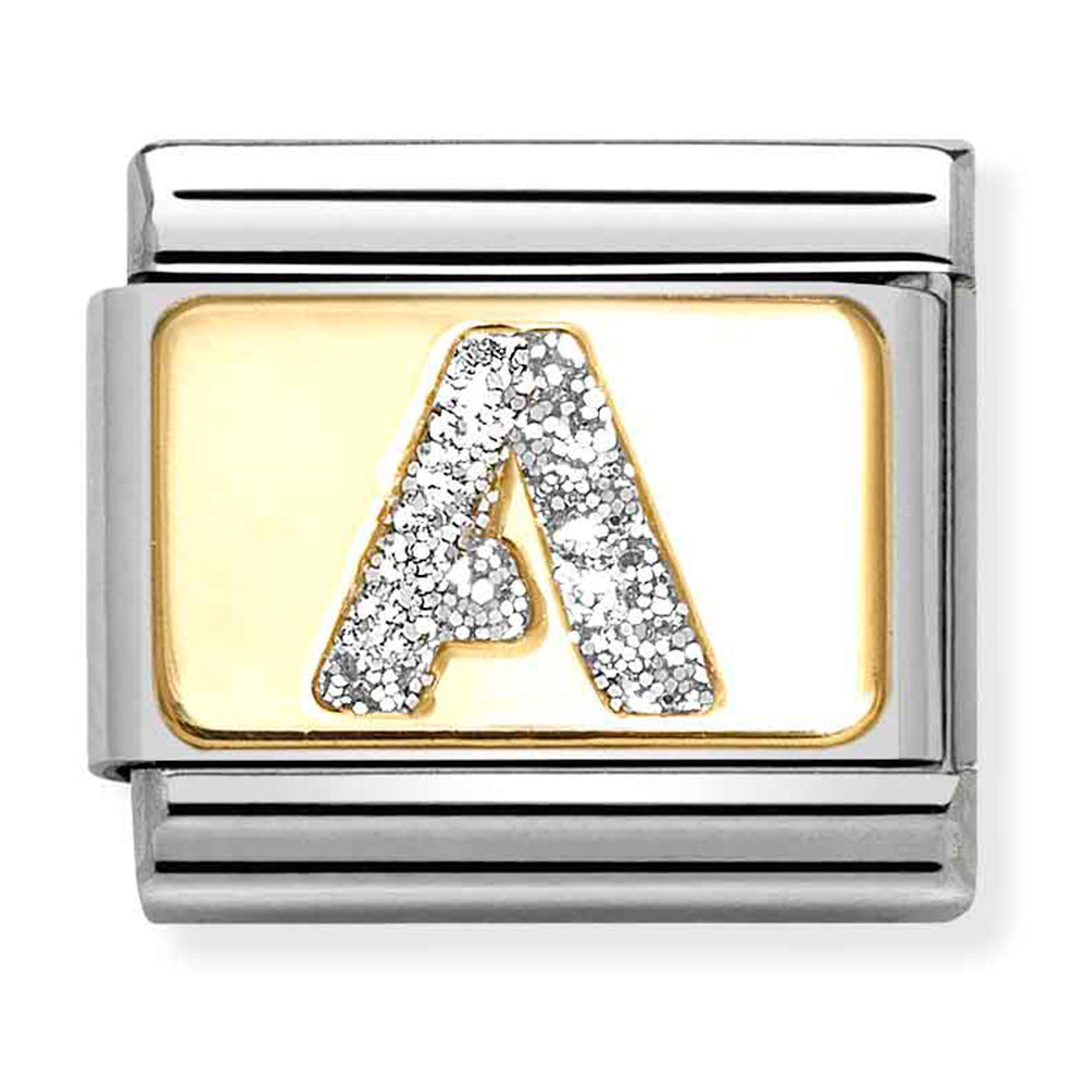 Gold and Glitter Letter "A" Link