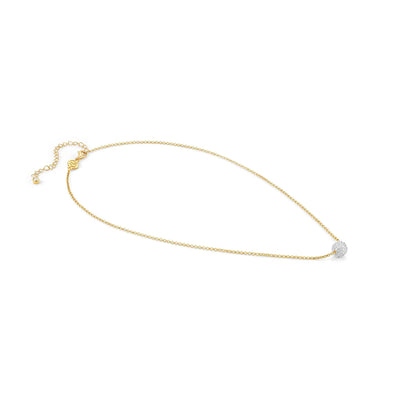 Soul 24K Gold Plated Chain Necklace with Pavé White Cubic Zirconias