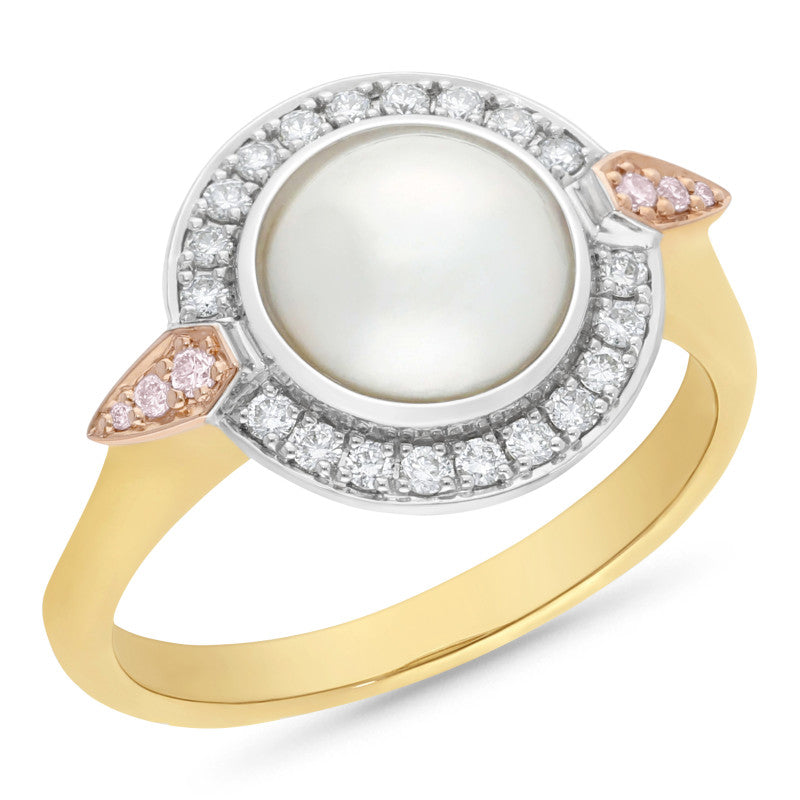 Mabe Pearl & Diamond Ring
